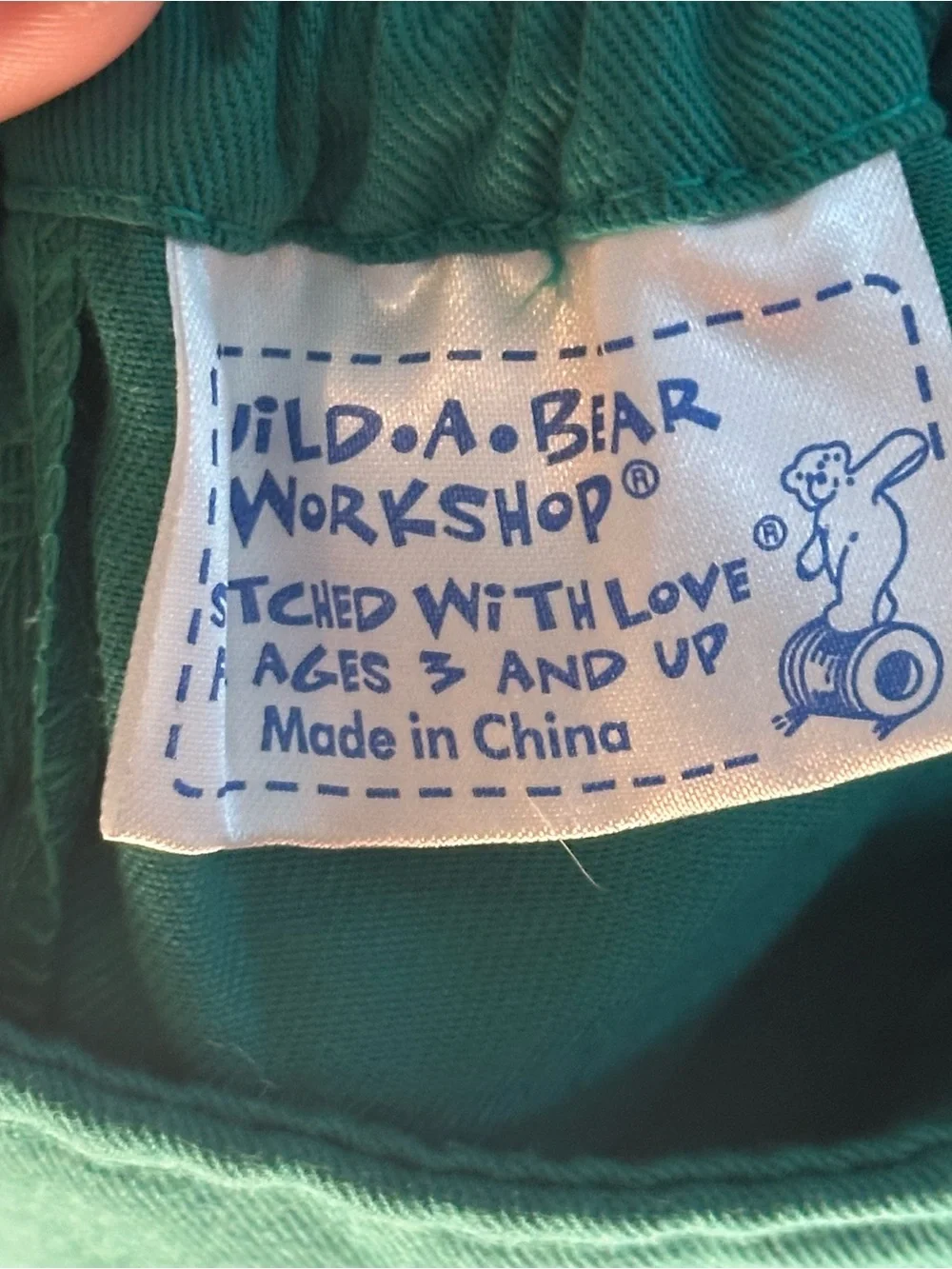 VTG Build A Bear Workshop Girl Scouts Green Sash & Skort W/ 5 Scout Patches